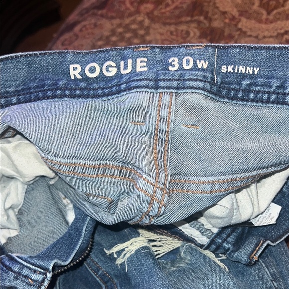 Rogue Blue Distressed Boyfriend Jeans - Picture 2 of 3